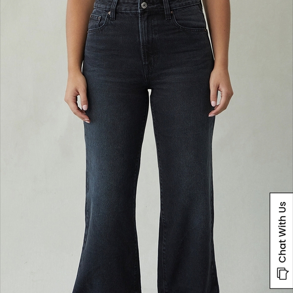 PacSun Madison High Waisted Girlfriend Jeans Black NWOT Size 32 - Picture 2 of 5